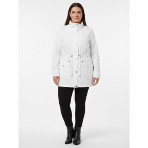 Style & Co. Sport White Lightweight Anorak Utility Jacket with Drawstring (L)